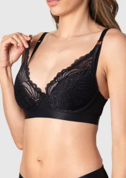 Warrior Plunge Nursing Bra - Black