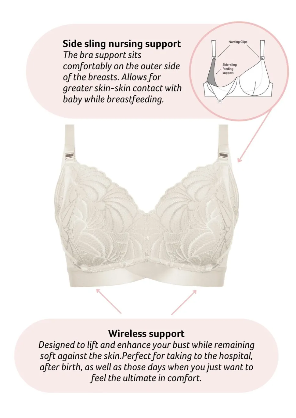 Warrior Soft Cup Nursing Bra - White