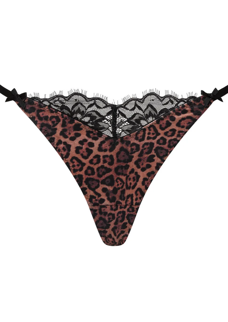 Wild Romance Animal Print Satin Lace G-String - Multi
