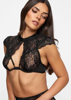 Zayna Crotchless Set - Black