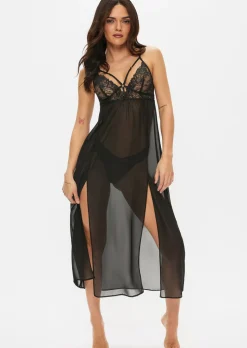 Zelia Maxi Chemise - Black