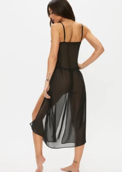 Zelia Maxi Chemise - Black