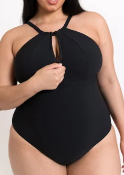 Ziptide Non-Wired Swimsuit - Black