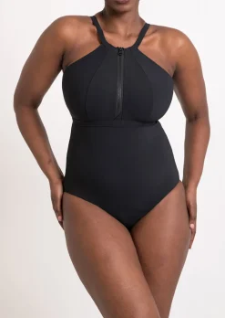 Ziptide Non-Wired Swimsuit - Black