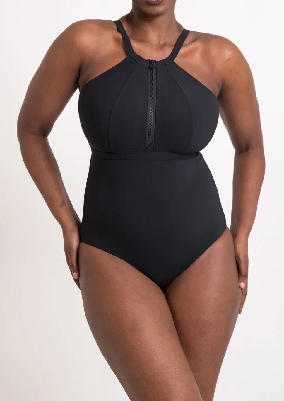 Ziptide Non-Wired Swimsuit - Black