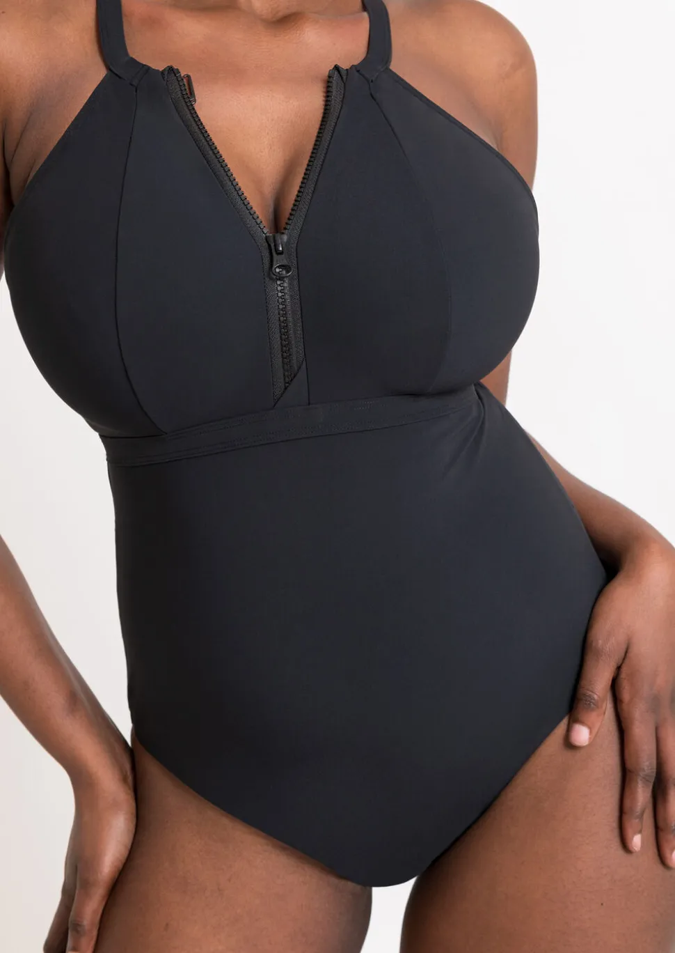 Ziptide Non-Wired Swimsuit - Black