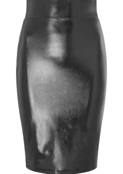 Zuri PU Short Pencil Skirt - Black